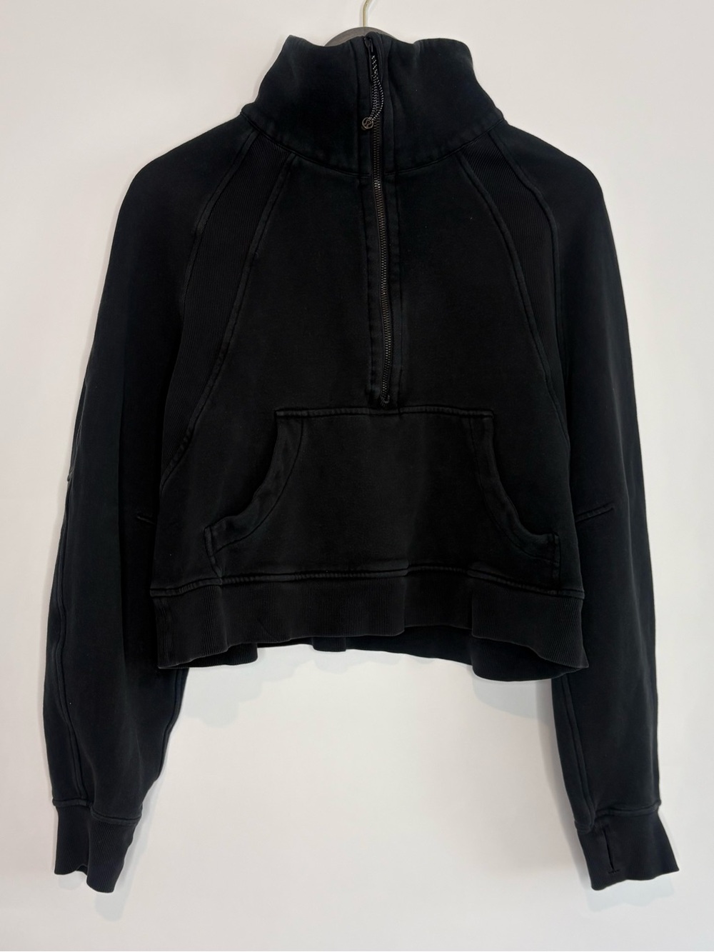 Lululemon Scuba Oversized Half Zip Sweatshirt Faded Black Women's M/L W Pockets